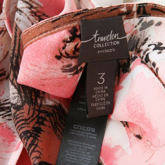 Travelers Collection By Chicos Chiffon Sheer - Picture 4 of 5